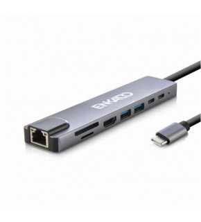 ENKADO EKD-TP42 TYPE-C TO TO HDMI 8İN 2PD+2 USB 2,0 +HDMI 4K +SD-TF+ETHERNET 100MBS