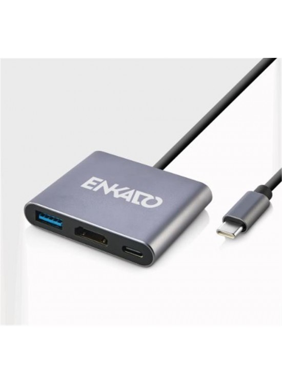 ENKADO EKD-TP43 TYPCE-C TO 3 İN1 HDMI +PD +USB 3,0 ADAPTÖR ENKADO EKD-TP43 TYPCE-C TO 3 İN1 HDMI +PD +USB 3,0 ADAPTÖR