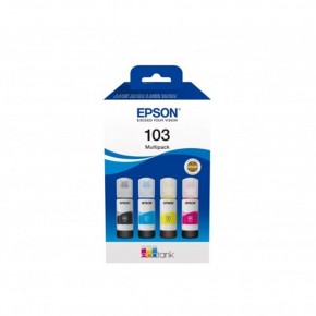 Epson 103 Cyan-Magenta-Yellow-Black Mavi-Kırmızı-Sarı-Siyah T00S6 4lü Multipack Kartuş