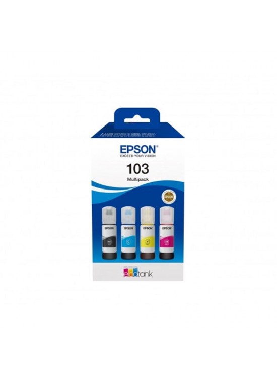 Epson 103 Cyan-Magenta-Yellow-Black Mavi-Kırmızı-Sarı-Siyah T00S6 4lü Multipack Kartuş Epson 103 Cyan-Magenta-Yellow-Black Mavi-Kırmızı-Sarı-Siyah T00S6 4lü Multipack Kartuş