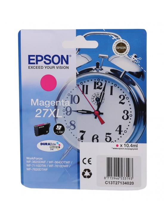 Epson 27XL Magenta Kırmızı Mürekkep Kartuş T27134012 Epson 27XL Magenta Kırmızı Mürekkep Kartuş T27134012