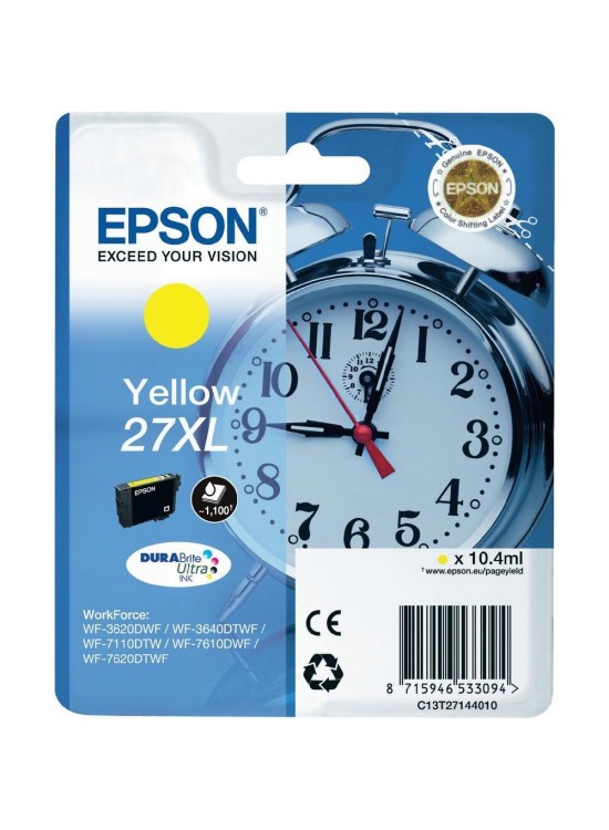 Epson 27XL Yellow Sarı Mürekkep Kartuş T27144012 Epson 27XL Yellow Sarı Mürekkep Kartuş T27144012