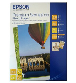 Epson A4 251Gram 20'li Premium Semigloss Fotoğraf Kağıdı S041332