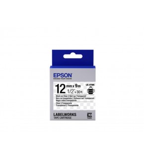 Epson LK-4TBN Şeffaf Üzeri Siyah 12mm 9Metre Etiket