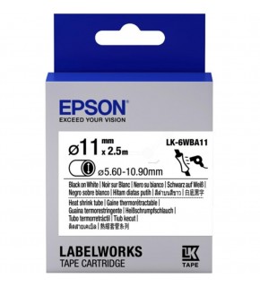 Epson LK-4WBA5 Beyaz Üzeri Siyah Makaron (3-5,7 mm çap) 2,5Metre