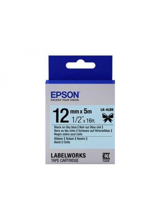 Epson LK-4YBF Floresanlı Sarı Üzeri Siyah 12mm 9Metre Etiket