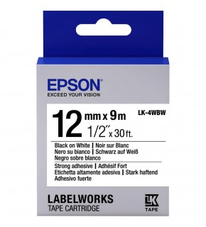 Epson LK-4YBVN  Sarı Üzeri Siyah 12mm 7Metre Etiket