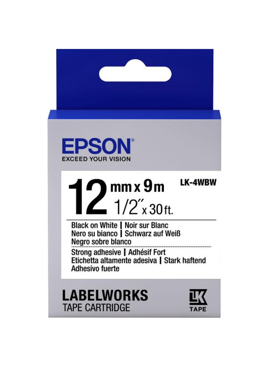Epson LK-4YBVN  Sarı Üzeri Siyah 12mm 7Metre Etiket