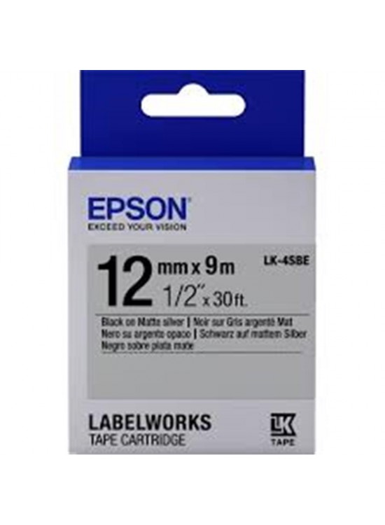 Epson LK-5TBN Şeffaf Üzeri Siyah 18mm 9Metre Etiket