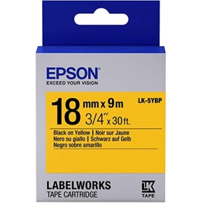 Epson LK-5YBP Pastel Sarı Üzeri Siyah 18mm 9metre