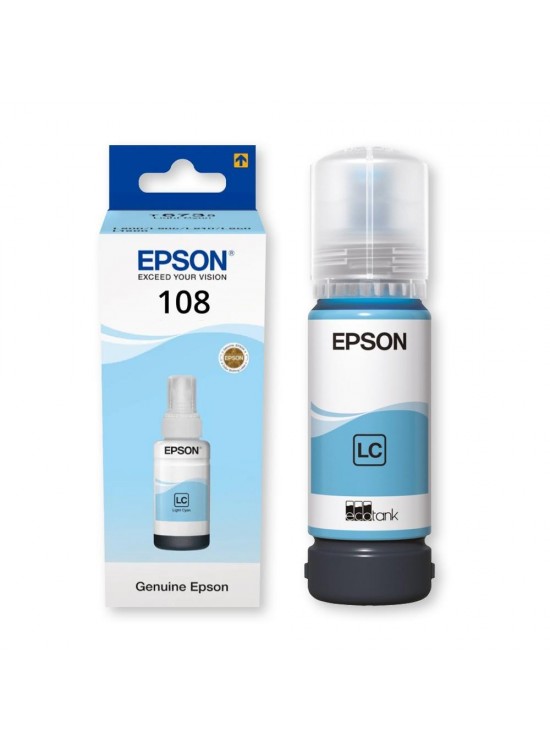 Epson 108 T09C5 Light Cyan Açık Mavi Şişe Mürekkep T09C54 L18050-L8050 Epson 108 T09C5 Light Cyan Açık Mavi Şişe Mürekkep T09C54 L18050-L8050