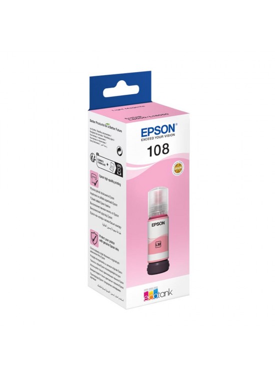 Epson 108 T09C6 Light Magenta Açık Kırmızı Şişe Mürekkep T09C64 L18050-L8050