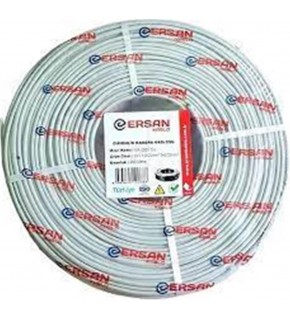 ERSAN ER-2201CU 2+1 1x0,22 mini Coax 2x0,22mm 100  metre CCTV Kamera Kablosu