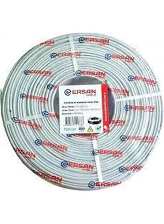 ERSAN ER-2201CU 2+1 1x0,22 mini Coax 2x0,22mm 100  metre CCTV Kamera Kablosu
