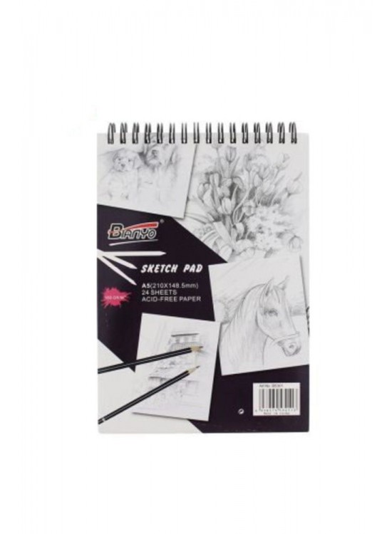 Eskiz Defteri Spiralli A4 150gr 24yp Beyaz