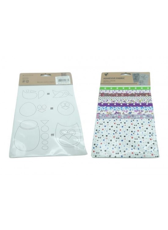 Desenli Yapıskanlı Kumaş Seti 15X10 10 Adet