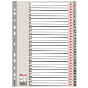 Esselte Seperatör 1-31 Rakamlı Plastik A4 100108