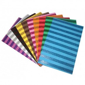 Eva 50X70 Simli Çizgili Karışık 10 lu Lino