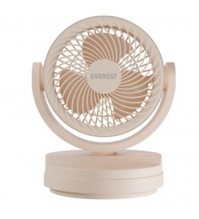 Everest EFN-509 Krem- Kahve 7 İnç 3 Kademeli 2100 RPM Hız Duvar Tıpı Ve Masaüstü Usb Fan