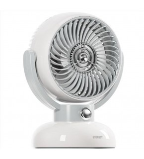 Everest EFN12 Krem 1200mAh 3 Hız Kademe Led Işıklı Retro Masaüstü Usb Fan