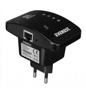 Everest EWR-N300 2.4GHz 300Mbps 1xWAN-LAN Dahili Antenli Repeater+AP Kablosuz Menzil Genişletici