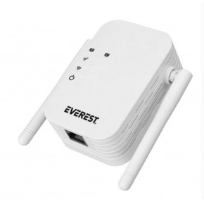 Everest EWR-N302 2.4GHz 300Mbps 1xWAN-LAN Port 2x2dBi Anten Repeater+AP Kablosuz Menzil Genişletici