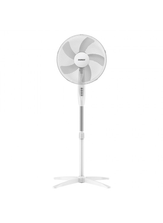 Everest FAN10 Valora Air Beyaz-Gri 16 Maks 45W 3 Kademe 1200RPM Yıldız Ayak 5 Bıçaklı Vantilatör