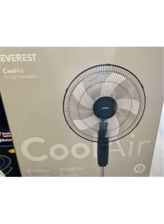 Everest Fan11 CoolAir Siyah-Gri 45w 5 Kanat 3 Kademe 1200RPM Everest Fan11 CoolAir Siyah-Gri 45w 5 Kanat 3 Kademe 1200RPM