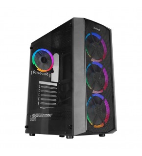 Everest FLAT MESH 4-12cm RGB Fan Tempered Camlı ATX Mid-T Gaming Oyuncu Kasası