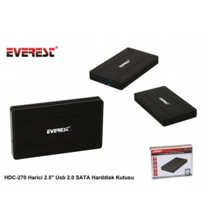 Everest HDC-270 Harici 2.5" Usb 2.0 Sata Harddisk Kutusu