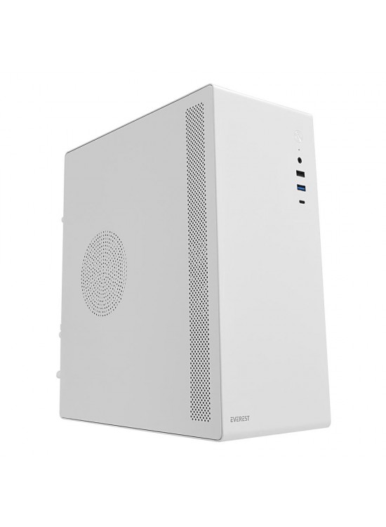 Everest K250 PEAK 250W MICRO PSU Beyaz USB3.0+USB2.0+TYPE-C+HD AUDIO Kompakt Mid-T PC Kasası