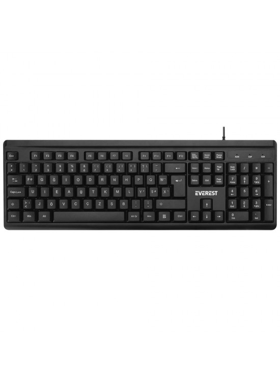Everest KB-741F Siyah-Gri USB 2 Metre Bakır Kablolu Tamamen Türkçe F Klavye Everest KB-741F Siyah-Gri USB 2 Metre Bakır Kablolu Tamamen Türkçe F Klavye