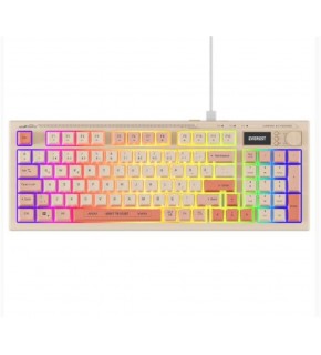 Everest KB-79 SILENT PRO Bej-Pembe-Turuncu SESSİZ RGB Q Membrane Oyuncu Klavyesi
