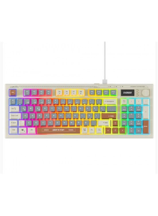 Everest KB-79 SILENT PRO Gri Mavi-Gri-Kahve SESSİZ RGB Q Membrane Oyuncu Klavyesi Everest KB-79 SILENT PRO Gri Mavi-Gri-Kahve SESSİZ RGB Q Membrane Oyuncu Klavyesi
