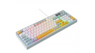 Everest KB-79 SILENT PRO Mavi-Beyaz-Sarı SESSİZ RGB Q Membrane Oyuncu Klavyesi