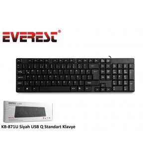 Everest KB-871U Siyah Q Usb Kablolu Standart 108 Tuşlu Klavye