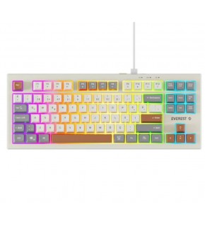 Everest KB-98 SILENT TKL Gri-Gri Mavi-Kahve Rainbow Q Membrane Klavye
