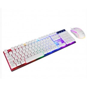 Everest KM-198 Luminax Beyaz Gökkuşağı Aydınlatmalı Q Gaming Oyuncu Klavye + Mouse Set