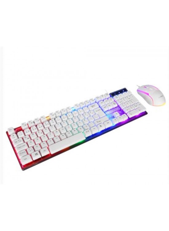 Everest KM-198 Luminax Beyaz Gökkuşağı Aydınlatmalı Q Gaming Oyuncu Klavye + Mouse Set