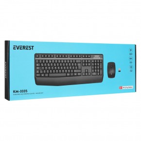 Everest KM-3335 Siyah Ikisi bir arada 2 in 1 Kablosuz Q Multimedia Klavye + Mouse Set