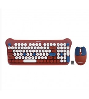 Everest KM-6244 BUNNY Renkli Tuşlu Kahverengi 2.4 ghz + BT Kablosuz Q Multimedia Klavye + Mouse Set