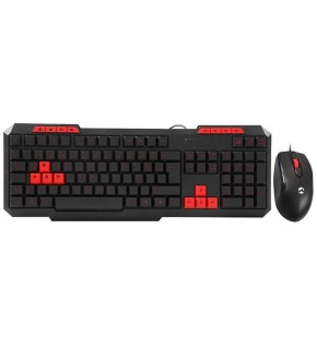 Everest KM-6825 Siyah Usb Kırmızı Tuşlu Türkçe Multimedia Klavye + Mouse Set