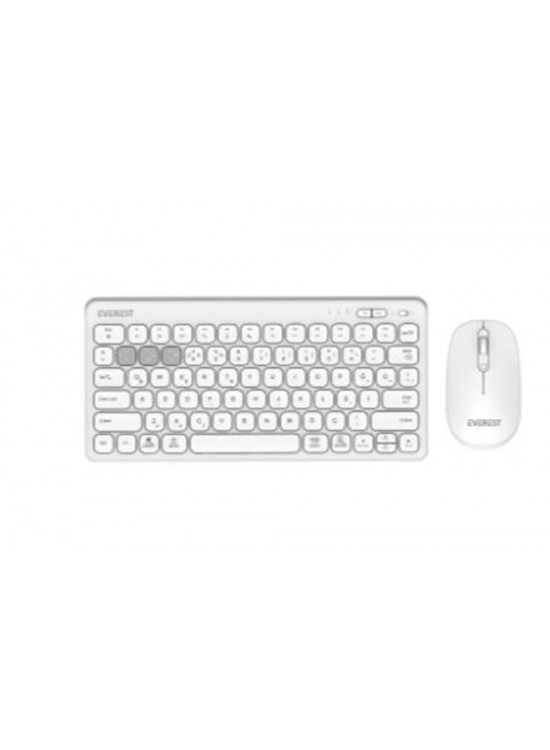 Everest KM-BT903 Beyaz 3in1 3 BT + 2.4 İnce Q 4 Cihaz Bağlantılı Kablosuz Klavye + Mouse Set Everest KM-BT903 Beyaz 3in1 3 BT + 2.4 İnce Q 4 Cihaz Bağlantılı Kablosuz Klavye + Mouse Set