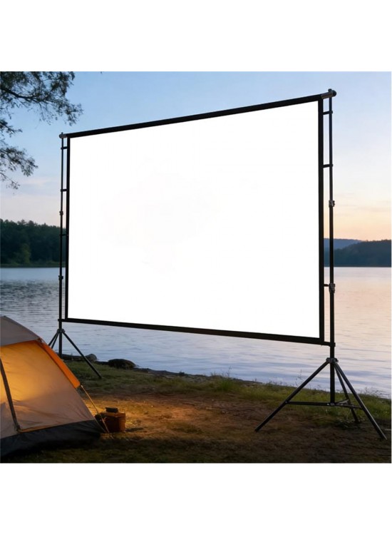 Everest KTP-100 221-125cm 100 Inç Katlanabilir Ve Taşınabilir Ev Kamp Tıpı Projeksiyon Perdesi