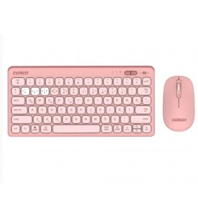 Everest LUMI KM-BT903 Pembe 3in1 3 BT + 2.4 1600dpi  Q Kablosuz Klavye + Mouse Set