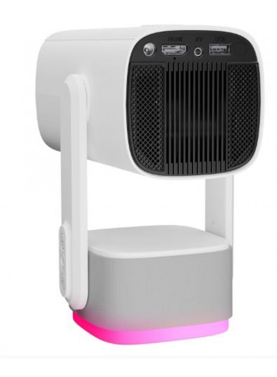 Everest PJ08 Beyaz 5200mAh Otomatik 720P HD 4K Destekli 5200 Lümen Android 11 Ekran HD Proje