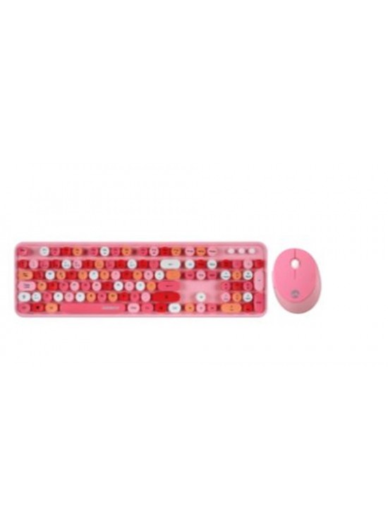 Everest ROUND KM-6282 Renkli Tuşlu Pembe Kablosuz Q Multimedia Klavye + Mouse Set Everest ROUND KM-6282 Renkli Tuşlu Pembe Kablosuz Q Multimedia Klavye + Mouse Set