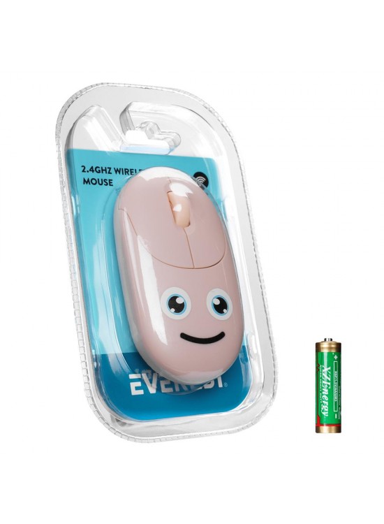 Everest SM-26 FASHION 2.4Ghz Pembe Kabartmalı Kablosuz Mouse