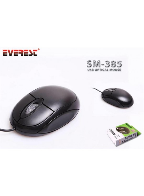 Everest SM-385 Siyah Usb Kablolu Optik 800 Dpı 3 Buton Mouse Everest SM-385 Siyah Usb Kablolu Optik 800 Dpı 3 Buton Mouse