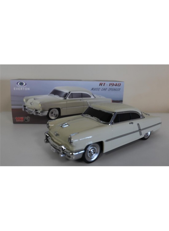 EVERTON RT-1940 Bej Arabalı  Bluetooth Fm-Usb-Tf-Aux Şarjlı Nostaljik Radyo